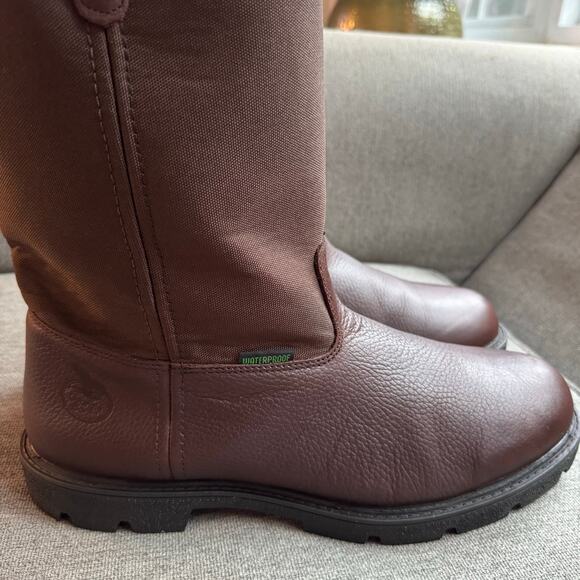 Georgia Boot Homeland Waterproof Wellington Work Boot Brown Men's Sz 13 - Picture 3 of 15